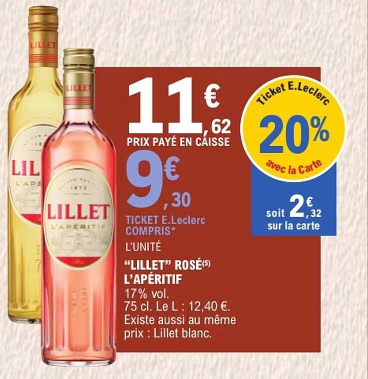 "LILLET" ROSÉ L’APÉRITIF