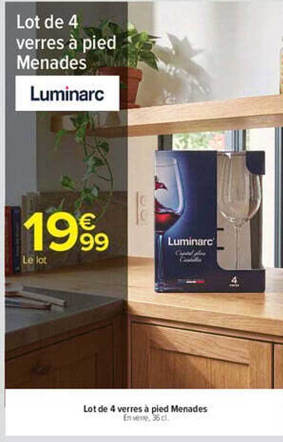 Lot de 4 verres à pied Menades