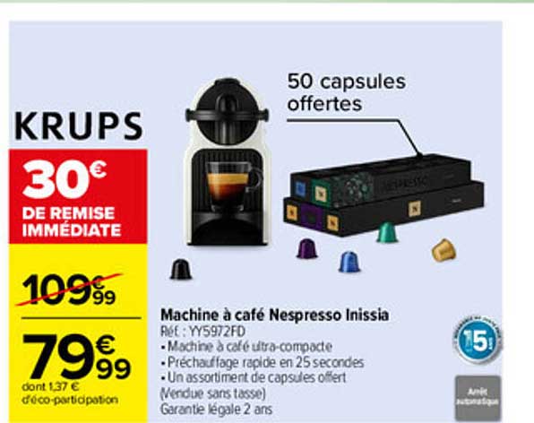 Machine à café Nespresso Inissia