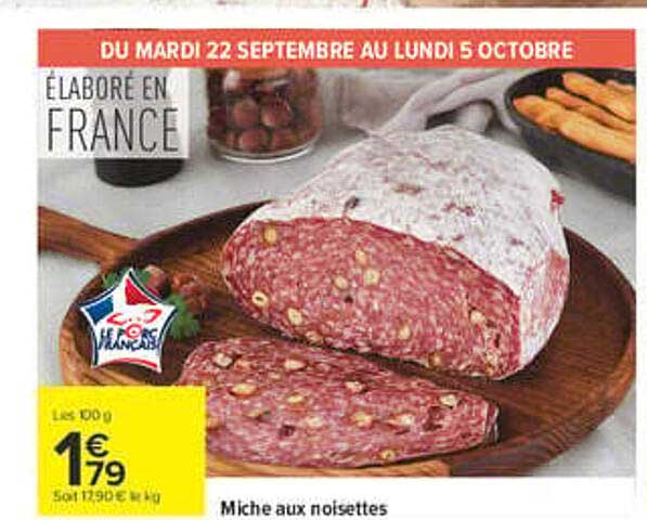 Miche aux noisettes