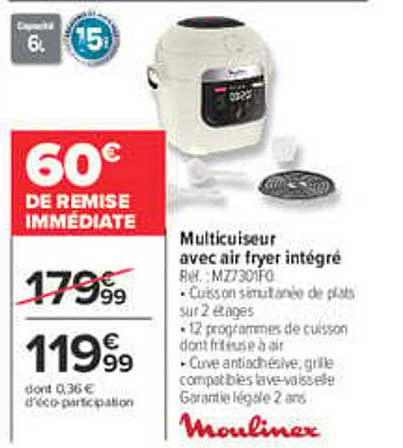Multicuiseur avec air fryer intégré