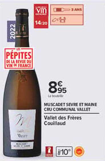 MUSCADET SEVRE ET MAINE CRU COMMUNAL VALLET