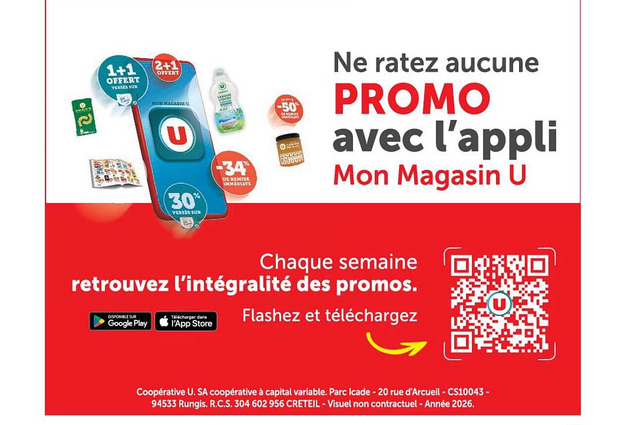 Ne ratez aucune PROMO avec l'appli Mon Magasin U