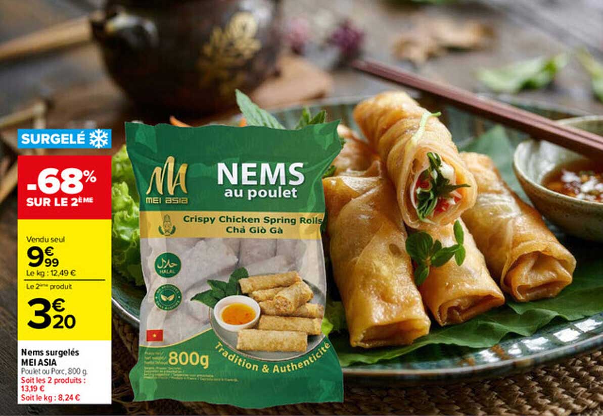 Nems surgelés MEI ASIA