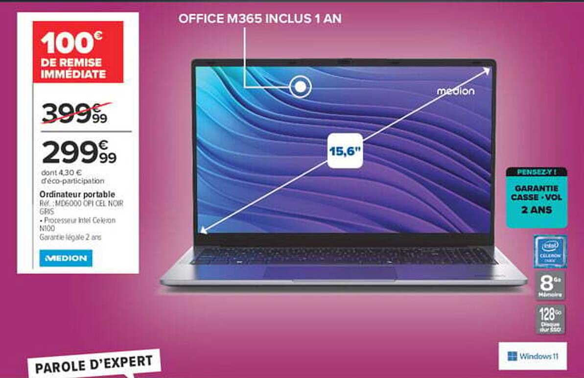 OFFICE M365 INCLUS 1 AN