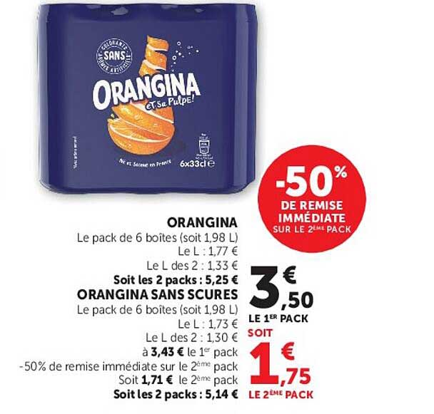 ORANGINA SANS SUCRES