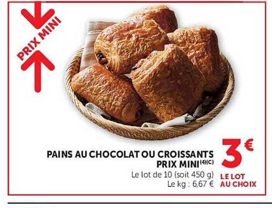 PAINS AU CHOCOLAT OU CROISSANTS