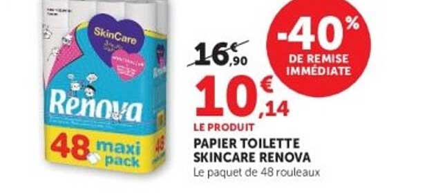 PAPIER TOILETTE SKINCARE RENOVA