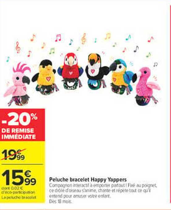 Peluche bracelet Happy Yappers