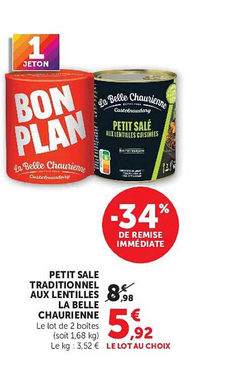 PETIT SALE TRADITIONNEL AUX LENTILLES LA BELLE CHAURIENNE