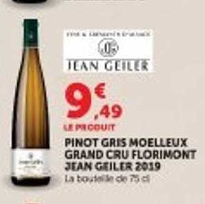 PINOT GRIS MOELLEUX GRAND CRU FLORIMONT JEAN GILLOT 2019