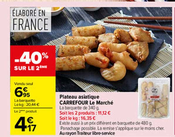 Plateau asiatique CARREFOUR Le Marché