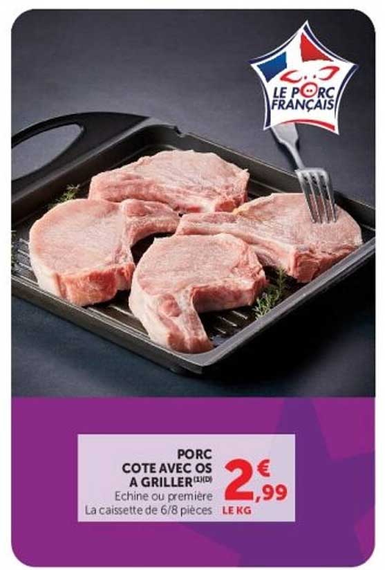 PORC COTE AVEC OS A GRILLER