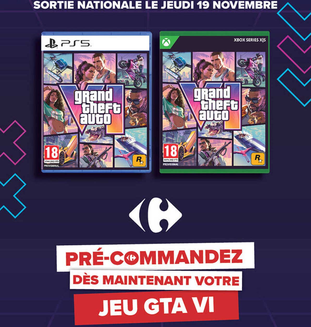 PRÉ-COMMANDEZ DÈS MAINTENANT VOTRE JEU GTA VI