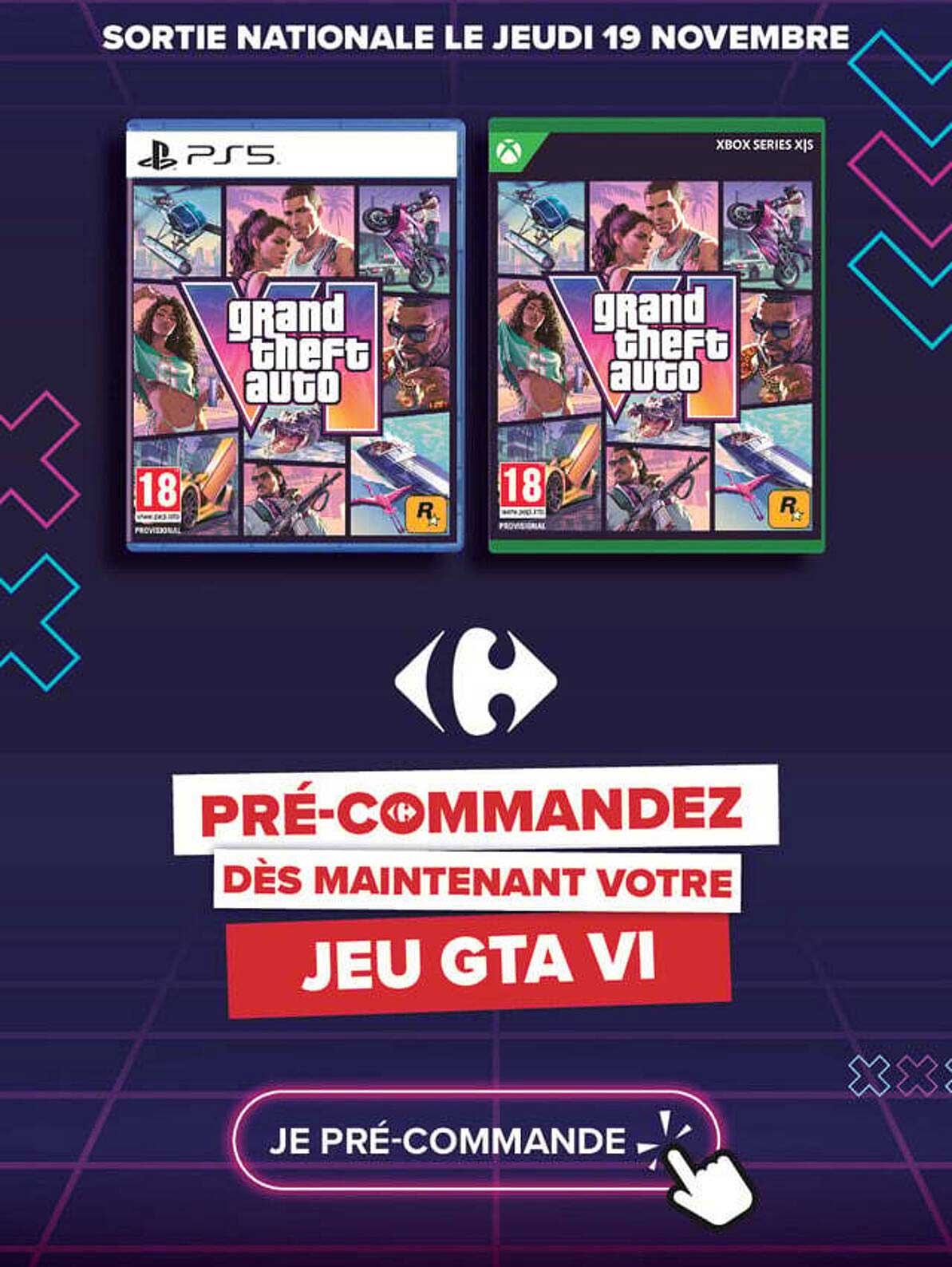 PRÉ-COMMANDEZ DÈS MAINTENANT VOTRE JEU GTA VI