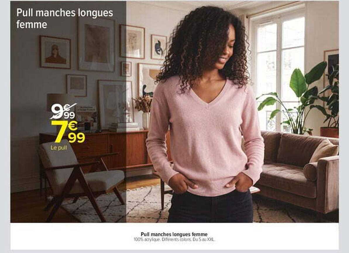 Pull manches longues femme