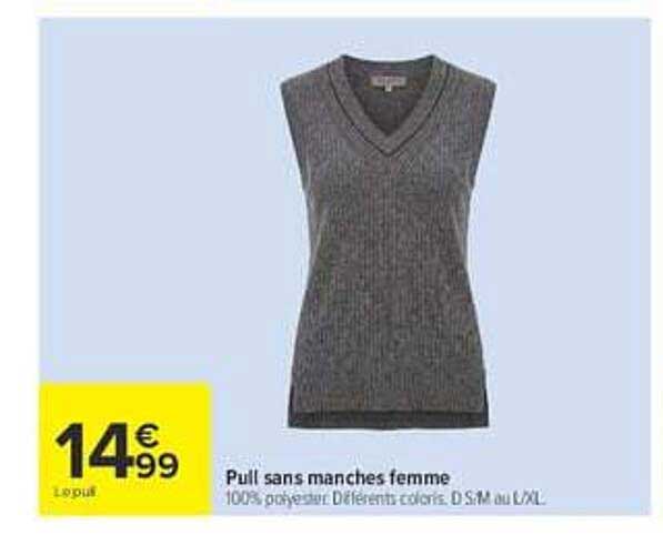 Pull sans manches femme
