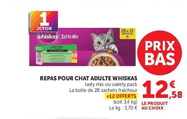 REPAS POUR CHAT ADULTE WHISKAS