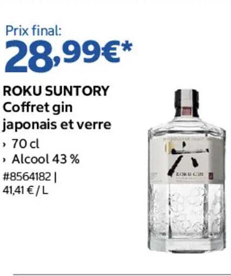 ROKU SUNTORY Coffret gin japonais et verre