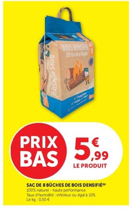 SAC DE 8 BÛCHES DE BOIS DENSIFIÉ®