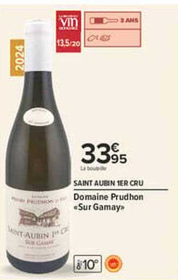 SAINT AUBIN 1ER CRU Domaine Prudhon «Sur Gamay»