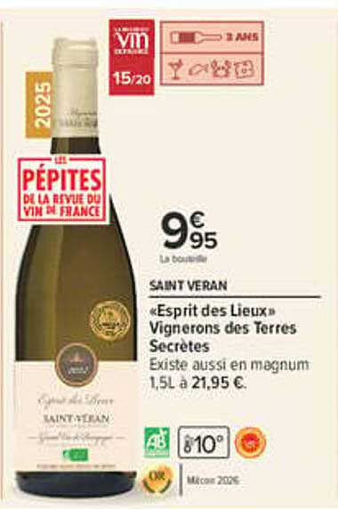 SAINT VERAN «Esprit des Lieux» Vignerons des Terres Secretes