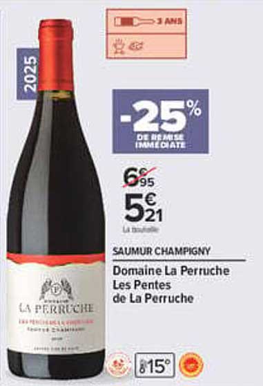SAUMUR CHAMPIGNY Domaine La Perruche Les Pentes de La Perruche