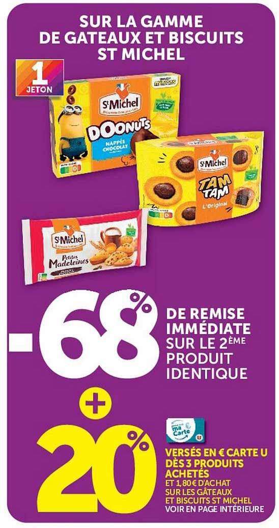 SUR LA GAMME DE GÂTEAUX ET BISCUITS ST MICHEL