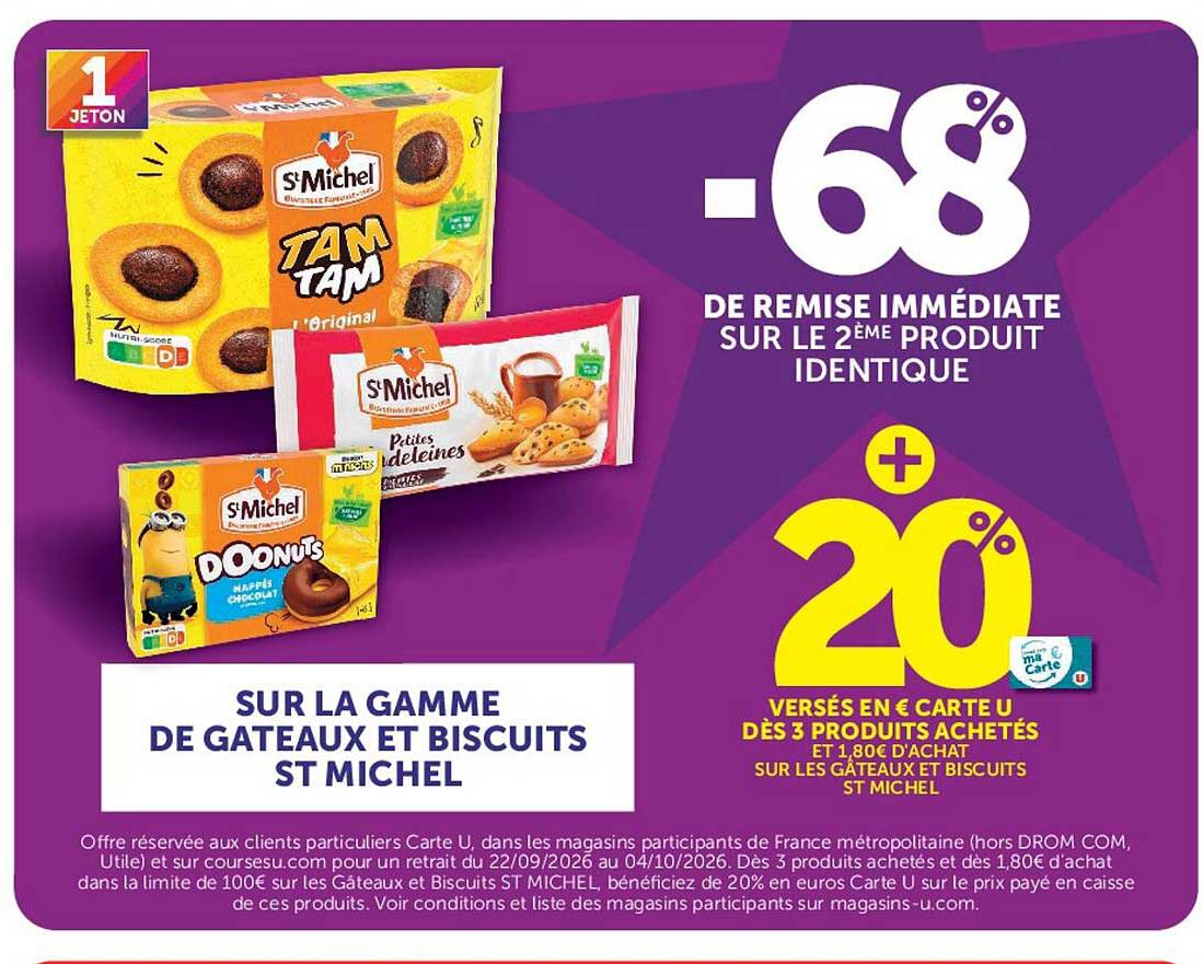 SUR LA GAMME DE GATEAUX ET BISCUITS ST MICHEL