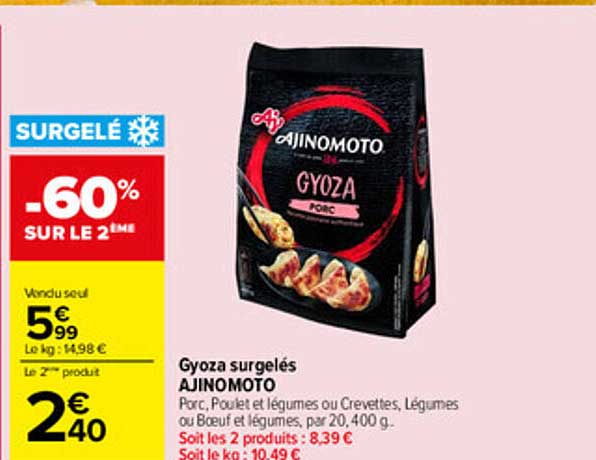 SURGELÉ -60% SUR LE 2ème