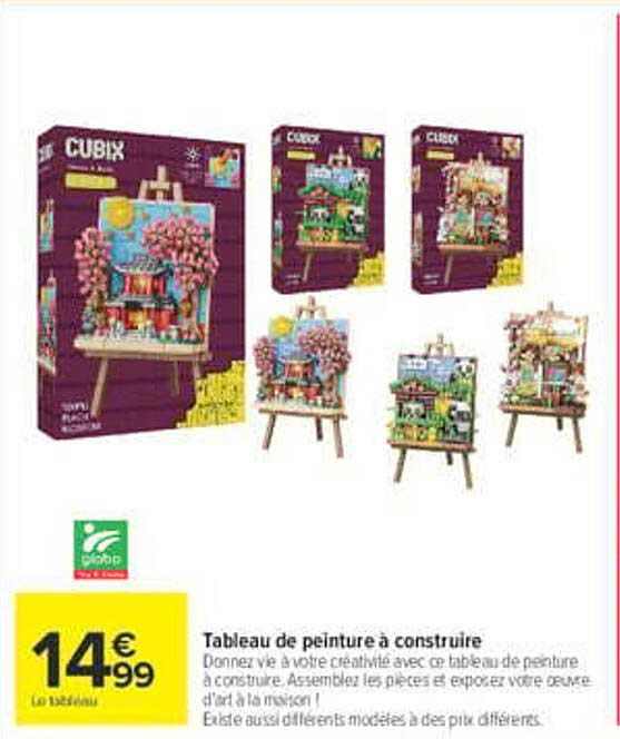 Tableau de peinture à construire