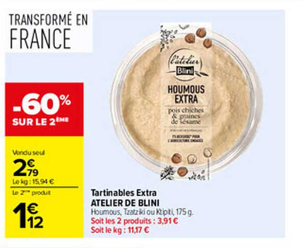 Tartinables Extra ATELIER DE BLINI