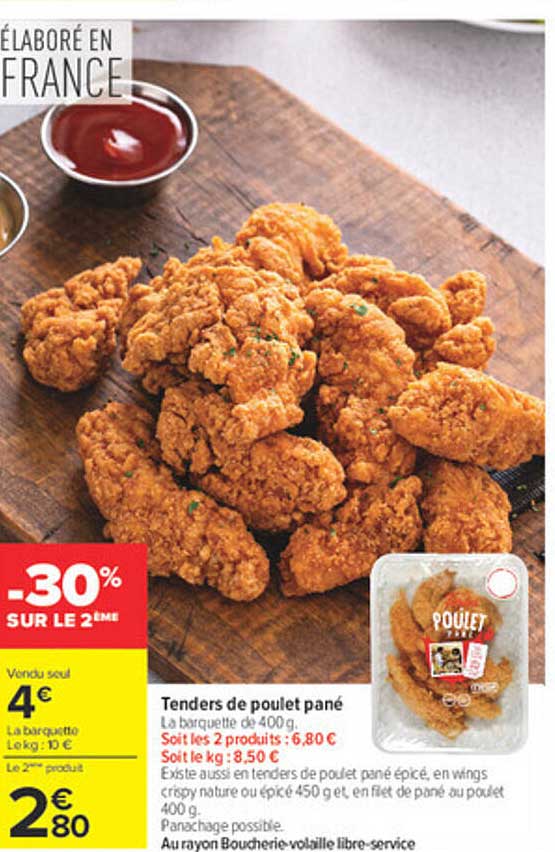 Tenders de poulet pané