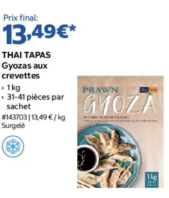 THAI TAPAS Gyozas aux crevettes