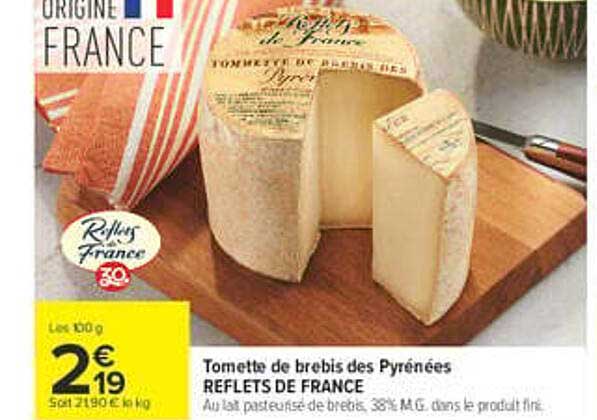Tomme de brebis des Pyrénées REFLETS DE FRANCE