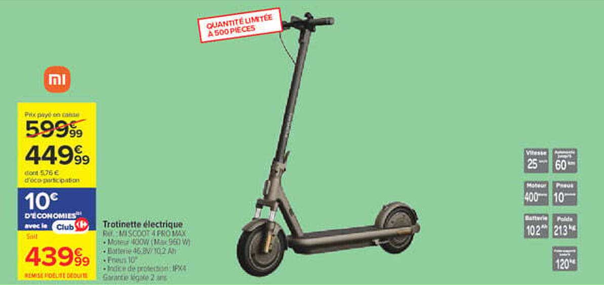 Trottinette électrique Xiaomi Mi Scooter 4 Pro Max