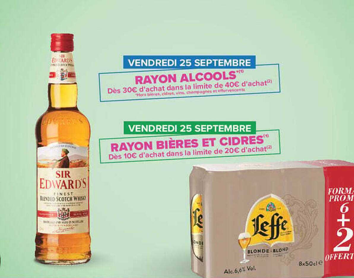 VENDREDI 25 SEPTEMBRE - RAYON ALCOOLS
