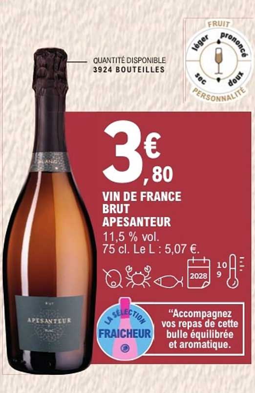 VIN DE FRANCE BRUT APESANTEUR