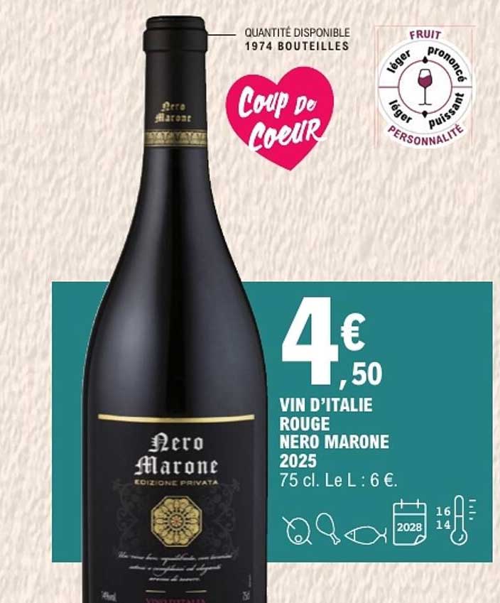 VIN D’ITALIE ROUGE NERO MARONE 2025