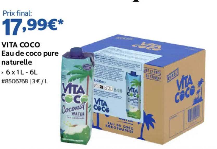 VITA COCO Eau de coco pure naturelle