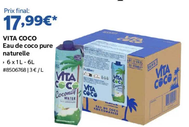VITA COCO Eau de coco pure naturelle