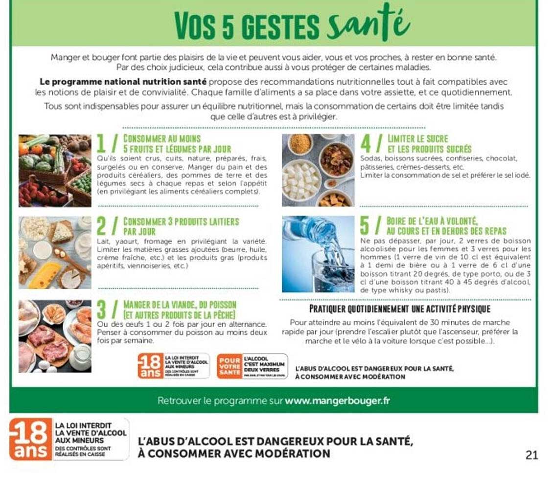 Vos 5 gestes santé