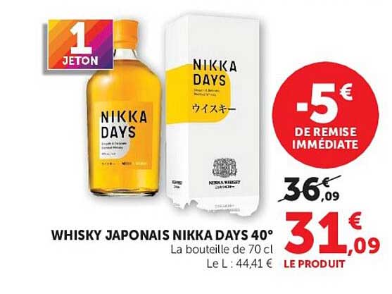 WHISKY JAPONAIS NIKKA DAYS 40°