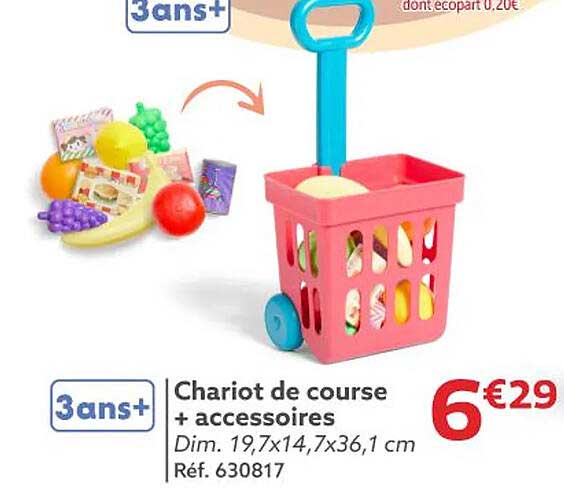 Chariot de course + accessoires