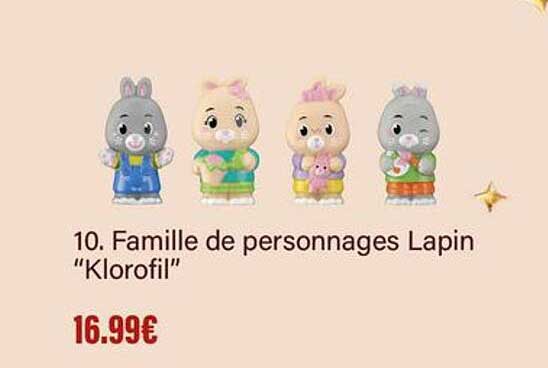 10. Famille de personnages Lapin “Klorofil”