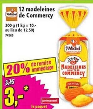12 madeleines de Commercy