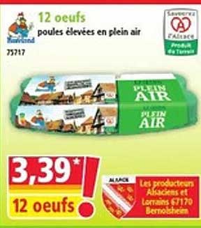 12 oeufs poules élevées en plein air