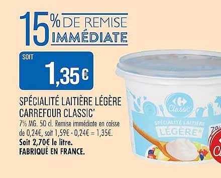 15% DE REMISE IMMÉDIATE