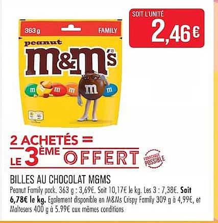 2 ACHETÉS = LE 3ÈME OFFERT