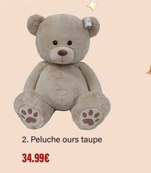 2. Peluche ours taupe